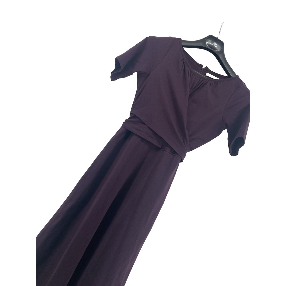 Zapelle Maxi Dress Women's Small*‎ Burgundy Purple Cotton Blend Boho Career